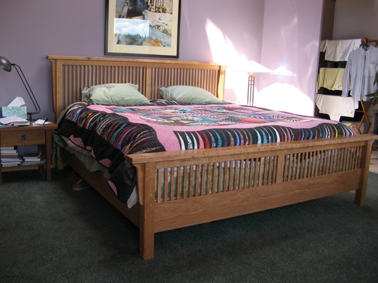 Cherry Mission Style Bed | Bedroom